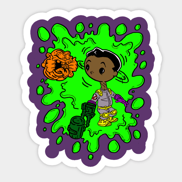 Frightfully Funky Zeddemore! Sticker by AustinLBrooksART